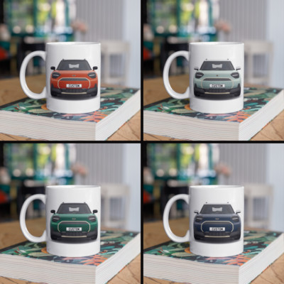 Personalisierte Mini All Electric Mini Aceman E exklusive Tasse Geschenk - Farbe wählbar