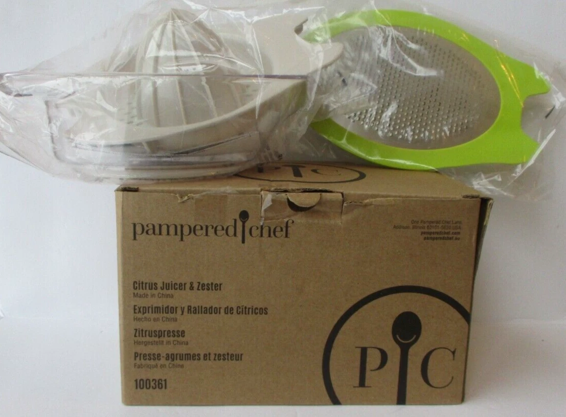 PAMPERED CHEF CITRUS JUICER & ZESTER Brand New Never Used Open Box BB3
Opens in a new window or tab