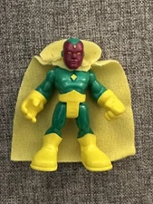 2015 Imaginext Marvel Super Hero Squad Vision Figure with Yellow Cloth Cape