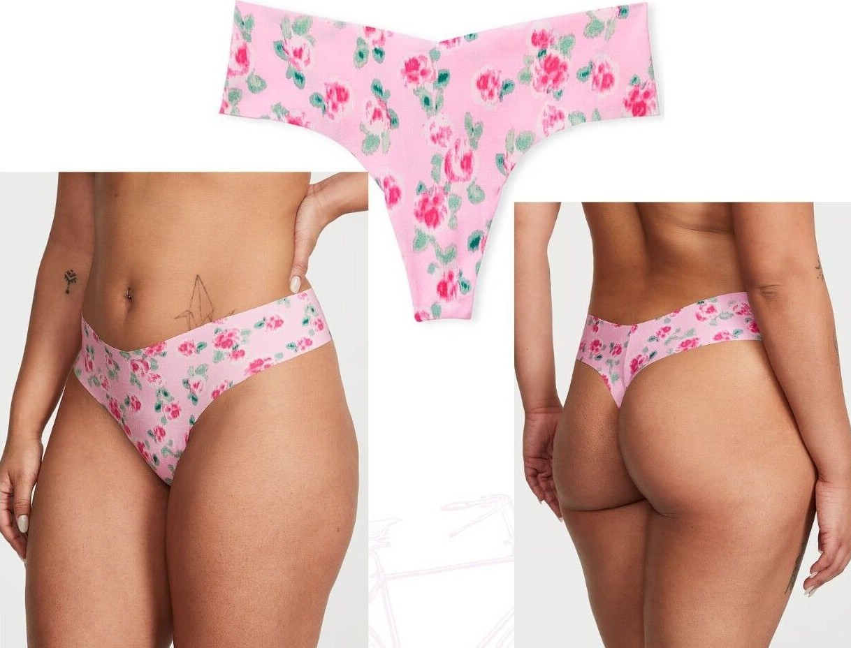 New w/Tag Victoria's Secret FLAT $4.95 SHIP🌷Laser Cut No-Show Thong 🌷 Sz M,L🌷