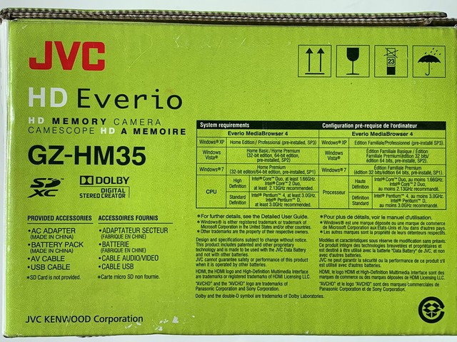 Jvc Hd Everio Gz Hm35 Digital Camcorder For Sale Online Ebay
