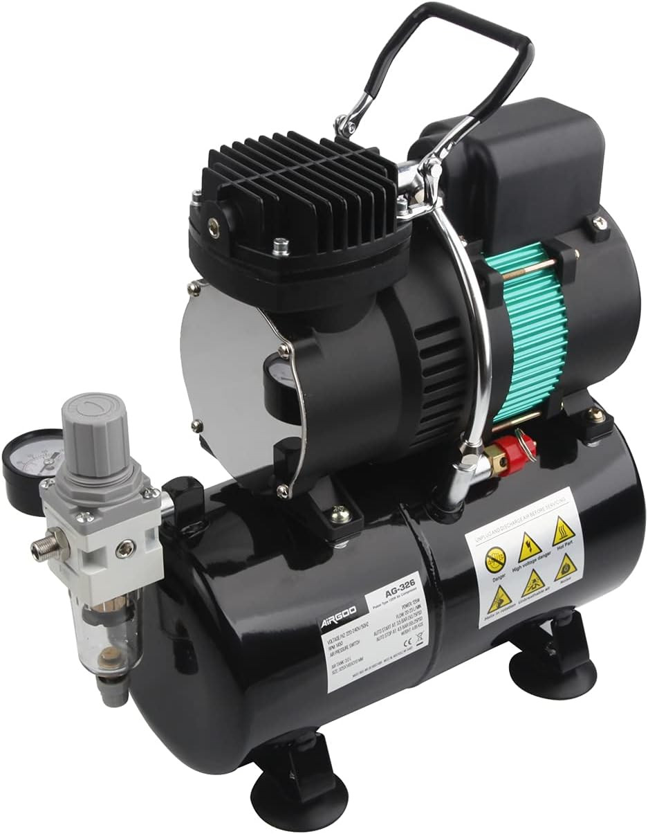 Compresseur aérographe silencieux Airgoo AG-326 avec réservoir d'air