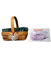 Longaberger 1996 Mini Horizon of Hope~Recipe Book~Heritage Gr.Liner/Protec~Charm