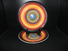 Set of 2  RONDO by PHILLIPE RICHARD 7.5" Salad Plate Hand Painted