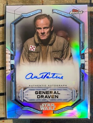 2022 Topps Finest Star Wars GENERAL DRAVEN ALISTAIR PETRIE AUTO REFRACTOR FA-APE