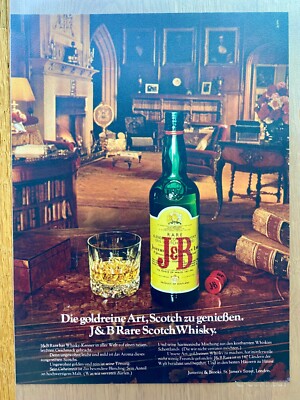 J&B Rare Scotch Whisky J & B Original Vintage Werbung 1974 Advert Reklame