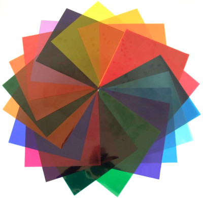 20 Farbfolien PAR 64 24,8 x 24,8 cm Farbfilter Colour Films PAR64 Color Mix Set