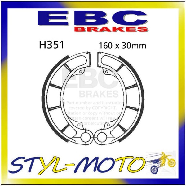 H351 Hintere BremsbeläGe Ebc Honda Trx 420 Te Fourtrax Rancher Es 2007-2008-image