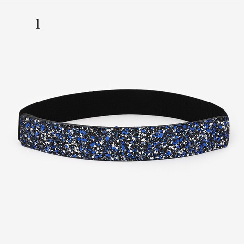 Luxury Women Rhinestone Belt Bling Crystal Elastic Stretch Jewelry Waistband - Picture 10 of 18
