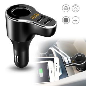 12V-Car-Cigarette-Lighter-Socket-Splitter-Fast-Charger-Power-Adapter-2-USB-Port