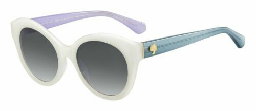 KATE SPADE PAISLEIGH/S VK6 9O Sunglasses White Frame Gray 