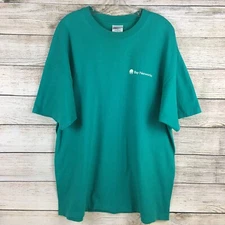 VTG Bay Network Tee Shirt Single Stitch Aqua Green Men's 2XL *READ DESCRIPTION*