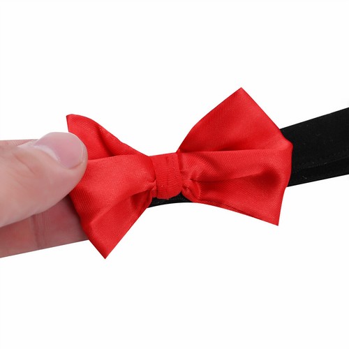 Men Waiter Cosplay Costume Bow Tie Collar Tuxedo G-string Briefs Lingerie Set - Picture 10 of 32