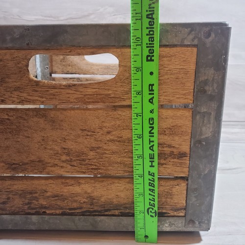 Wooden Dairy Milk Crate Cedar Hill Farms Wood Metal 5- 56 4 Handle Antique Farm - Picture 7 of 16
