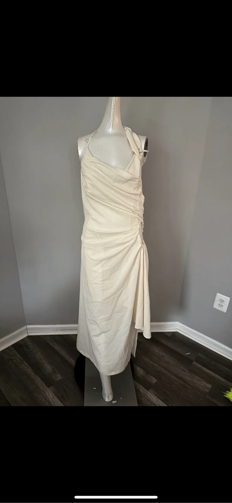 Abito midi JACQUEMUS La Robe Abanada in twill di lana