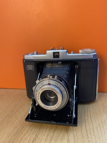 Zeiss Ikon Nettar Type 517/16 Folding Film Camera Novar 1:6.3 75mm Lens Vario - Picture 3 of 16