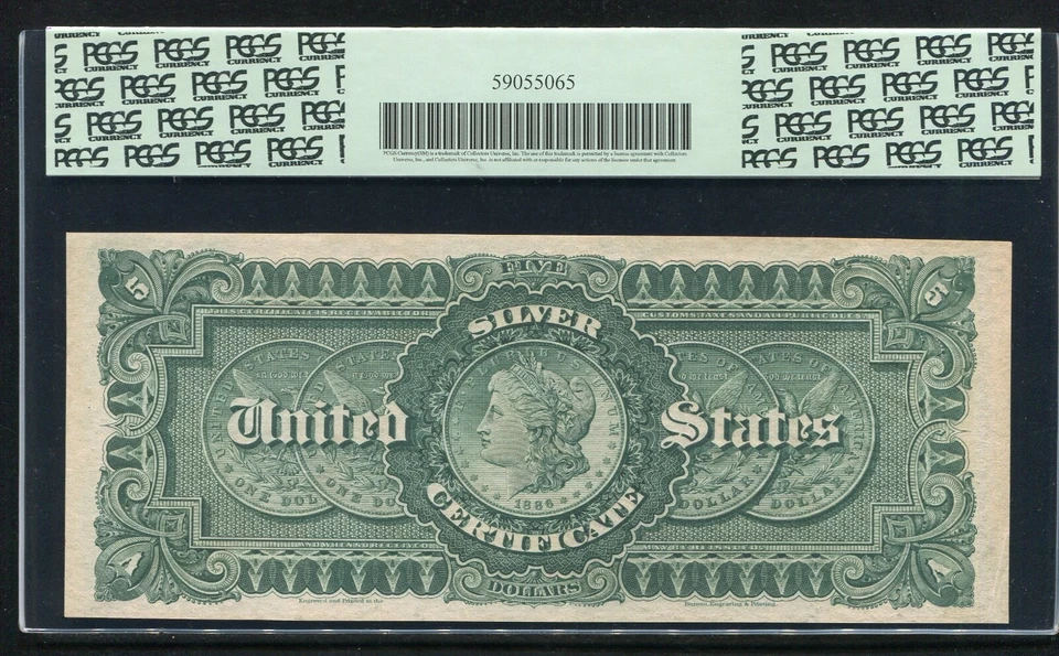 FR. 259 1886 $5 FIVE DOLLARS “GRANT” SILVER CERTIFICATE PCGS AU-55 49 KNOWN RARE - Image 2 of 2