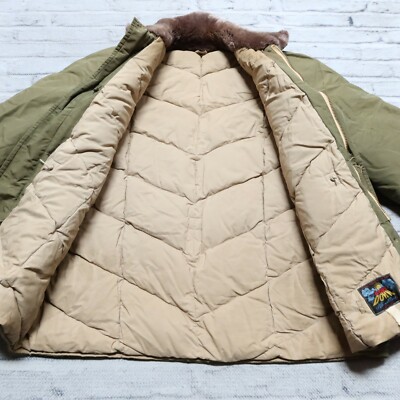 Vintage 60s Eddie Bauer Down Blizzard Proof Jacket Coat Green