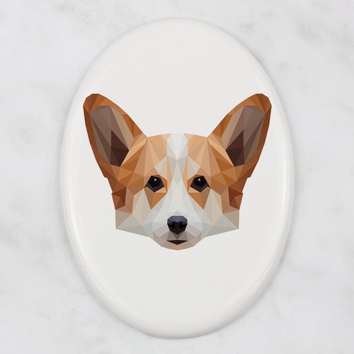 Pembroke Welsh Corgi geometrische Platte Art-Dog - 第 3/4 張圖片