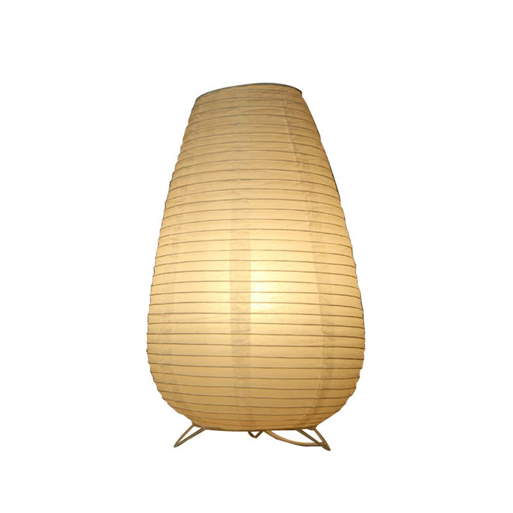 Nordic Paper Lantern Table Lamp Living Room Bedroom LED Decor Light Long