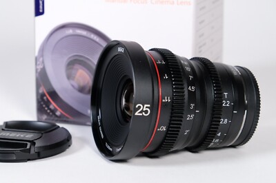 Meike  25mm T 2.2  Video Objektiv für Fuji x Mount NEU