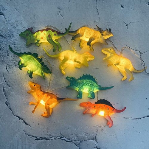 1.2M 8 LED Children's Room Toy Dinosaur Cartoon Party Decora String Lights - Picture 2 of 8