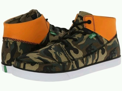 SANUK Camo \u0026 Orange HIGHRISE High Tops 
