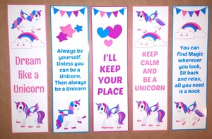 cute unicorn bookmarks lovely gift idea can be personalised kid s bookmark ebay