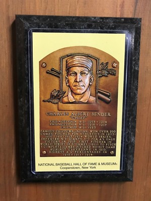 Chief Bender - Baseball Hall of Fame Induction - Ready to Hang Wall Plaque