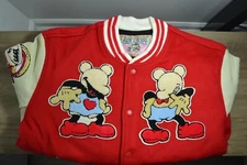 ABCD Red Mens Varsity Jacket/ Medium/ Deadstock