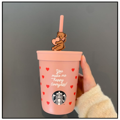Starbucks Korea 2024 SS Be Mine Pink Hobby coldcup 355ml | eBay