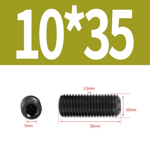 Black Concave Point Grub Screw Stainless Steel Hex Socket Set Screws M3 - M12 - Picture 70 of 83