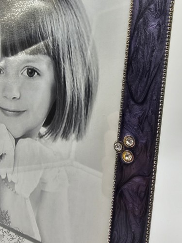 Purple Stone 9.5X11.5" Rhinestone FRAME - Picture 2 of 3