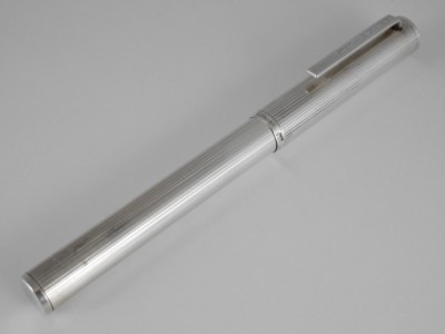 dunhill Sterling Silver 925 Pinstripe Ballpoint Pen used FREE