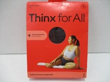 Thinx For All Women Period Panty Large Black Lace Trim Brief 12 Hour Leakproof