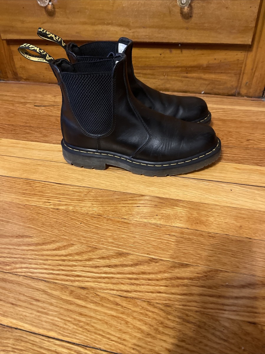 Bottes Chelsea DR. MARTENS 2976 SR - Taille US 8 (Homme) / 9 (Femme) - Cuir Noir - Occasion Très Bon état