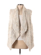 Dylan Women Ivory Faux Fur Vest M