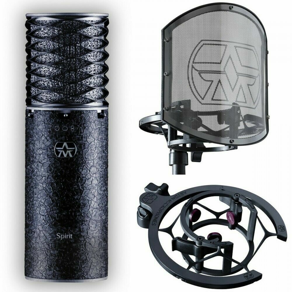 Aston Microphones Spirit Black Bundle Limited Edition Mic Aston Microphones Spirit Black Bundle Limited Edition Mic
