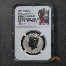 2019-S Kennedy Silver Half Dollar 50C - NGC PF70 Enhanced Reverse Proof - Apollo