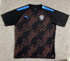 BLACKPOOL FC FOOTBALL CLUB TRAINING SHIRT PUMA DRYCELL BLACK ORANGE ADULT LARGE
