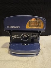 Vintage Polaroid One Step Auto Focus Instant 600 Film Camera Blue