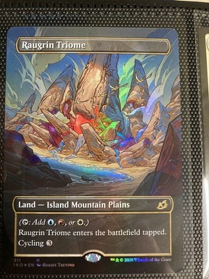 1X FOIL Raugrin Triome BORDERLESS MINT MTG Magic IKO Ikoria