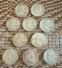 10x Ben Franklin 90% Silver Half Dollars – $5 face value