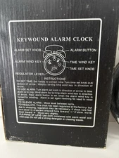 Rare M&M Cool Blue Wind Up Alarm Clock.