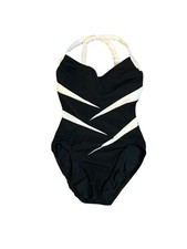 VTG Shape Detector One Piece Women s Black And White Contouring Swim Size 6