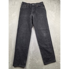 Vintage Levi's 550 Relaxed Jeans Mens 38x36 Fit 37x36 Black Denim USA Made 1999