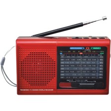 SUPERSONIC  9-Band Rechargeable Radio with Bluetooth and USB/microSD Card...