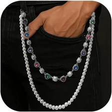 Layered Chain for Men Women Flower Pants Wallet Chain Jeans Chain Wallet Chain L