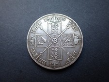 1889 Victoria Silver Double Florin Coin Nice B