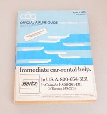 Airline Timetable OAG Official Airline Guide North American Ed. 1st April 1975